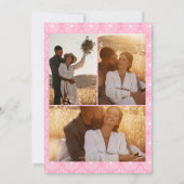 Invitation Initiales florales marocaines roses 3 mariage phot (Dos)