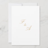 Invitation Initiales Modernes Minimales Or Script Mariage Mus (Dos)