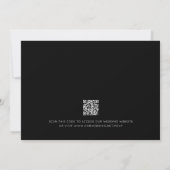 Invitation Initiales monogrammes en gras Mariage de code QR m (Dos)