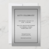 Invitation Initiales personnalisées Élégant 30e anniversaire (Dos)