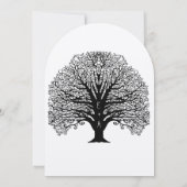 Invitation Initiales romantiques dans le Mariage d'arbre de t (Dos)