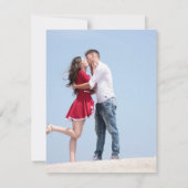 Invitation Initiales sur la plage de sable Photo de mariage (Dos)