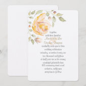 Invitation Initiations du Mariage d'aquarelle florale romanti (Devant / Derrière)