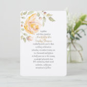 Invitation Initiations du Mariage d'aquarelle florale romanti (Debout devant)