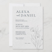 Invitation Inivitations de mariage rustique et élégant (Devant)