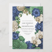 Invitation Ink Blue, Slate Green & Winter Sand Wedding (Devant)