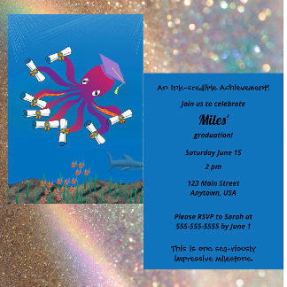 Invitation Ink-credible Achievement Grad Party