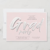 Invitation Ink script graduation de l'invitation de la fête p (Devant)