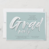 Invitation Ink script graduation de l'invitation de la fête p (Devant)