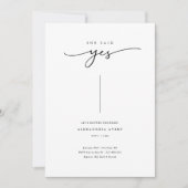 Invitation Inline Moderne Elle A Dit Oui Fête des mariées Pho (Devant)