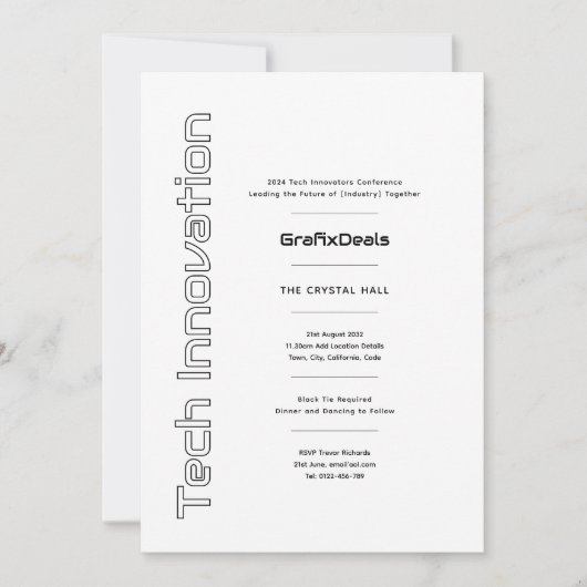 Invitation Innovation technologique Entreprise Événements mod (Devant)