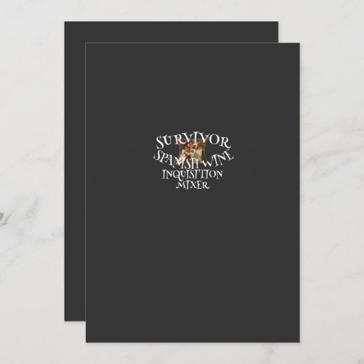 Invitation Inquisition espagnole (Devant / Derrière)