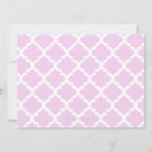 Invitation Inscription/Invitation Élégante d'un diplôme rose (Dos)