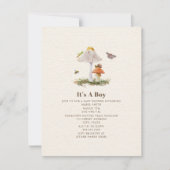 Invitation Insectes Champignons Woodland Nature Baby shower g (Devant)