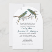 Invitation Inséparable Blue Green Forest Willow Grove Mariage (Devant)