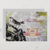 Invitation Inséparable Boho Chic fête de thé de la douche nup (Devant / Derrière)