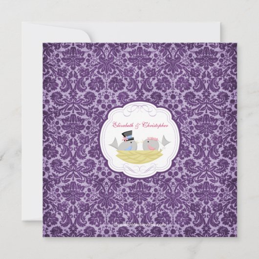 Invitation Inséparable branchée à la douche nuptia (Dos)