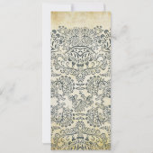 Invitation Inséparable de la marine et de la moutarde Paisley (Dos)