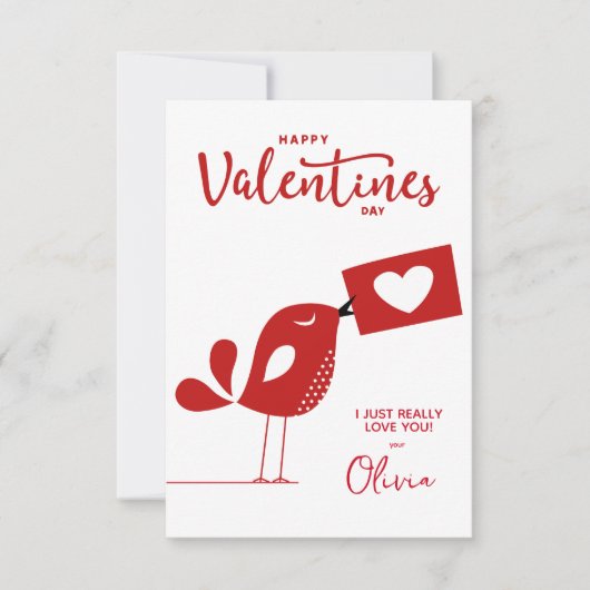 Invitation Inséparable de la Saint Valentin rouge créatif (Devant)