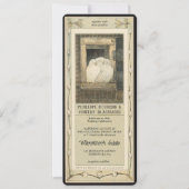 Invitation Inséparable - Mariage de pigeons blancs (Devant)