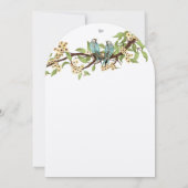 Invitation Inséparable rustique Turquoise Mariage Jaune Invit (Dos)