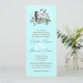 Invitation Inséparable Vintage rustique Mariage Woodpecker (Debout devant)