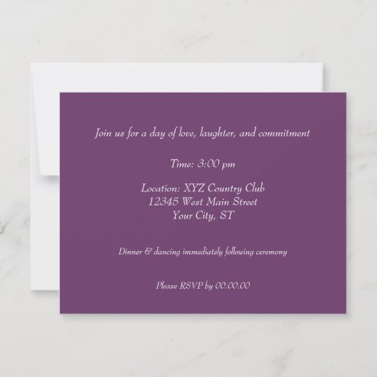 Invitation Inséparables (Dos)