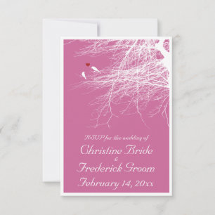 Invitation Inséparables 2, 3,5"x5" mariage rsvp