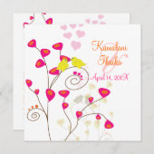 Invitation Inséparables, ajoutez votre arrière - plan. (Devant / Derrière)