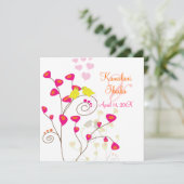 Invitation Inséparables, ajoutez votre arrière - plan. (Debout devant)