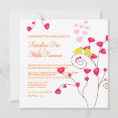 Invitation Inséparables, ajoutez votre arrière - plan. (Dos)