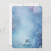 Invitation Inséparables aquarelle sur bleu (Dos)