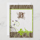 Invitation Inséparables Brown de céréales de bois de pomme fr (Dos)