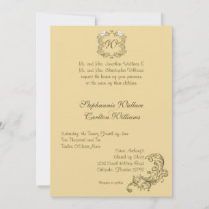 Invitation Inséparables Brown/Faire-part de mariage Tan