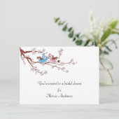 Invitation Inséparables Cerry Blossoms Fête des mariées Invit (Debout devant)