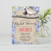 Invitation Inséparables classiques Hydrangea Flowers Fête des (Debout devant)