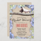 Invitation Inséparables classiques Hydrangea Flowers Fête des (Devant / Derrière)