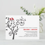 Invitation Inséparables dans l'arbre abstrait (Debout devant)