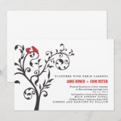 Invitation Inséparables dans l'arbre abstrait (Devant / Derrière)