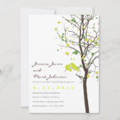 Invitation Inséparables dans l'arbre Poka Dot Tree (Devant)