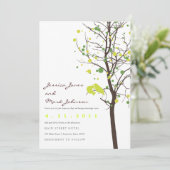 Invitation Inséparables dans l'arbre Poka Dot Tree (Debout devant)