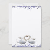 Invitation Inséparables de cygne bleu Mariage (Devant)