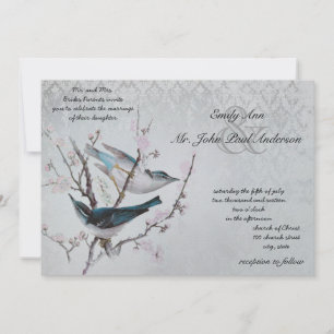 Invitation Inséparables de la cage Vintage d'oiseaux ivoirien