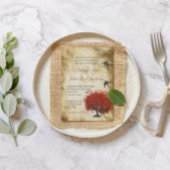 Invitation Inséparables de l'arbre rouge de la Renaissance mé