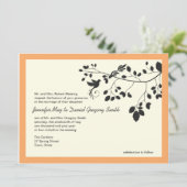 Invitation Inséparables De Mariage Orange Et Noir (Debout devant)