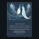 Invitation Inséparables de Peacock Pair Blue Wedding Invitati<br><div class="desc">Peacocks, inséparables, plumes de paons, navy ment turquoise-bleu aqua blanc "ce jour j'épouse mon meilleur ami" mariage ou évènement connexe (répétition-dîner, douche-couple, douche-mariage, fiançailles... .) invitation personnalisée avec une touche rétro vintage . Personnalisez-le avec votre propre texte en fonction des circonstances ou cliquez sur le bouton "Customiser" pour accéder à...</div>