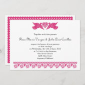 Invitation Inséparables de style Papel Picado (Devant / Derrière)