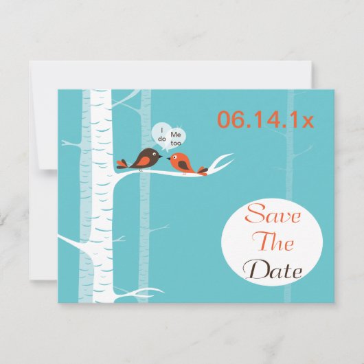 Invitation Inséparables Enregistrer La Date Annonce (Devant)