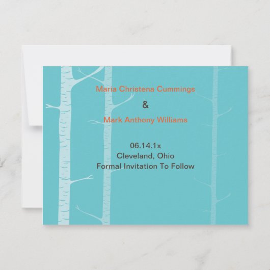 Invitation Inséparables Enregistrer La Date Annonce (Dos)