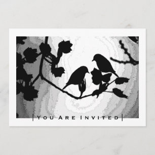 Invitation Inséparables gothiques Silhouettes Mariage Invitat